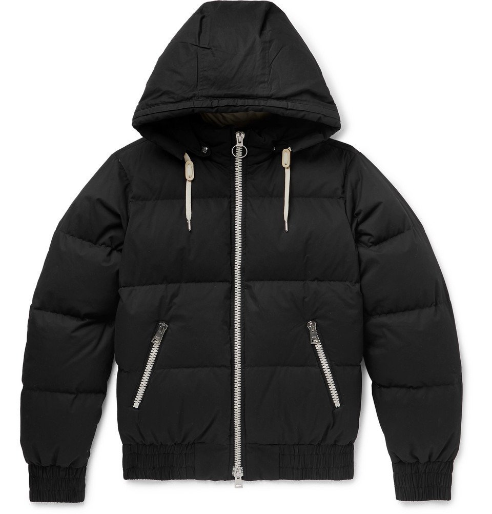 AMI - Quilted Cotton-Shell Hooded Down Jacket - Black AMI