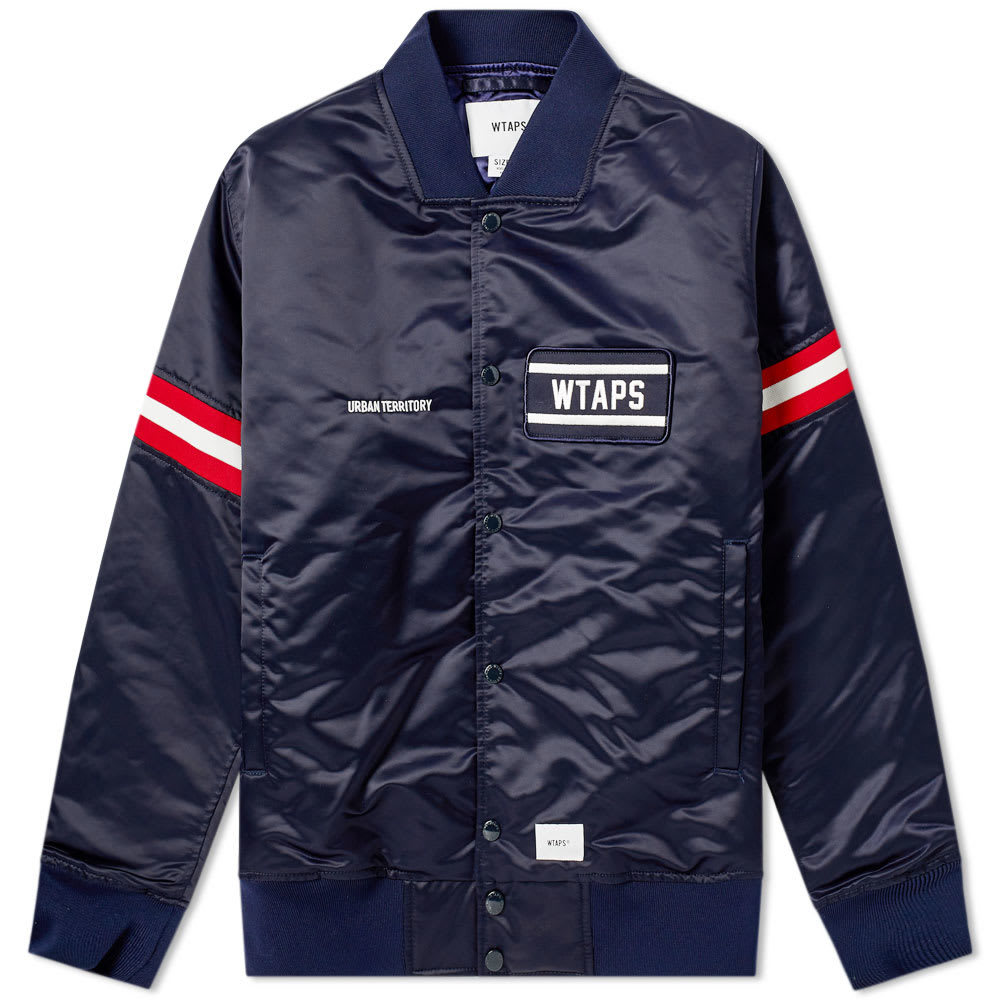 WTAPS Team Satin Jacket Navy WTAPS