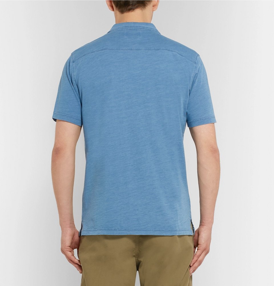 Oliver Spencer - Indigo-Dyed Cotton-Jersey Shirt - Men - Blue