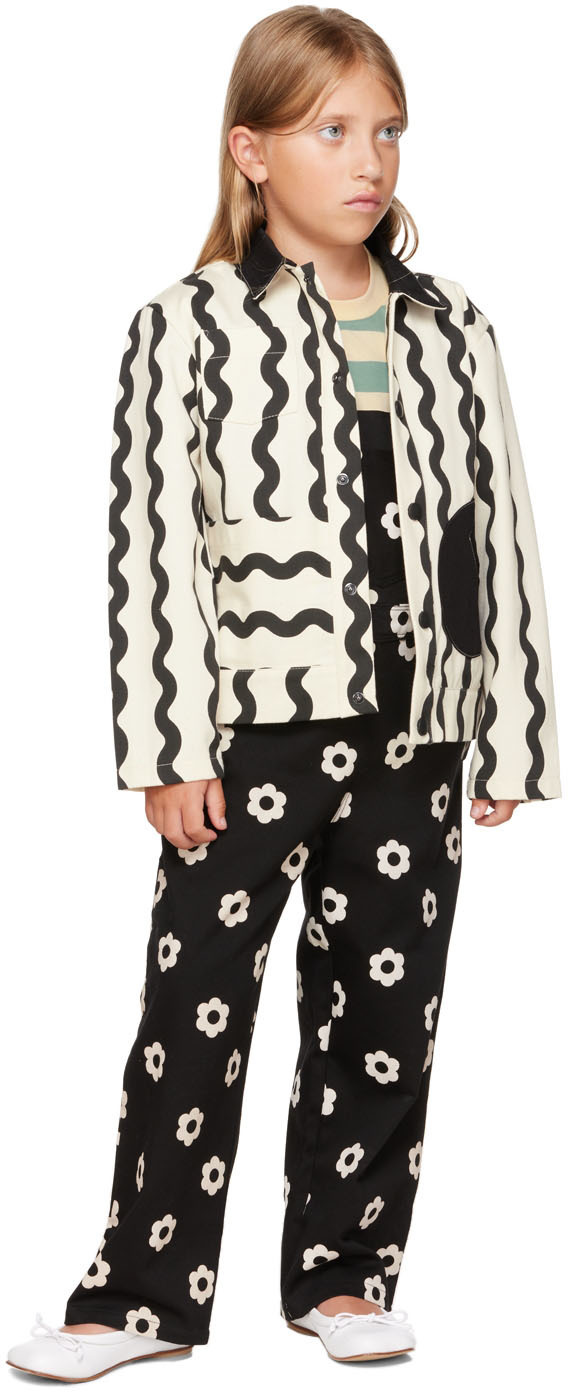 même. SSENSE Exclusive Kids Black Daisy Overalls