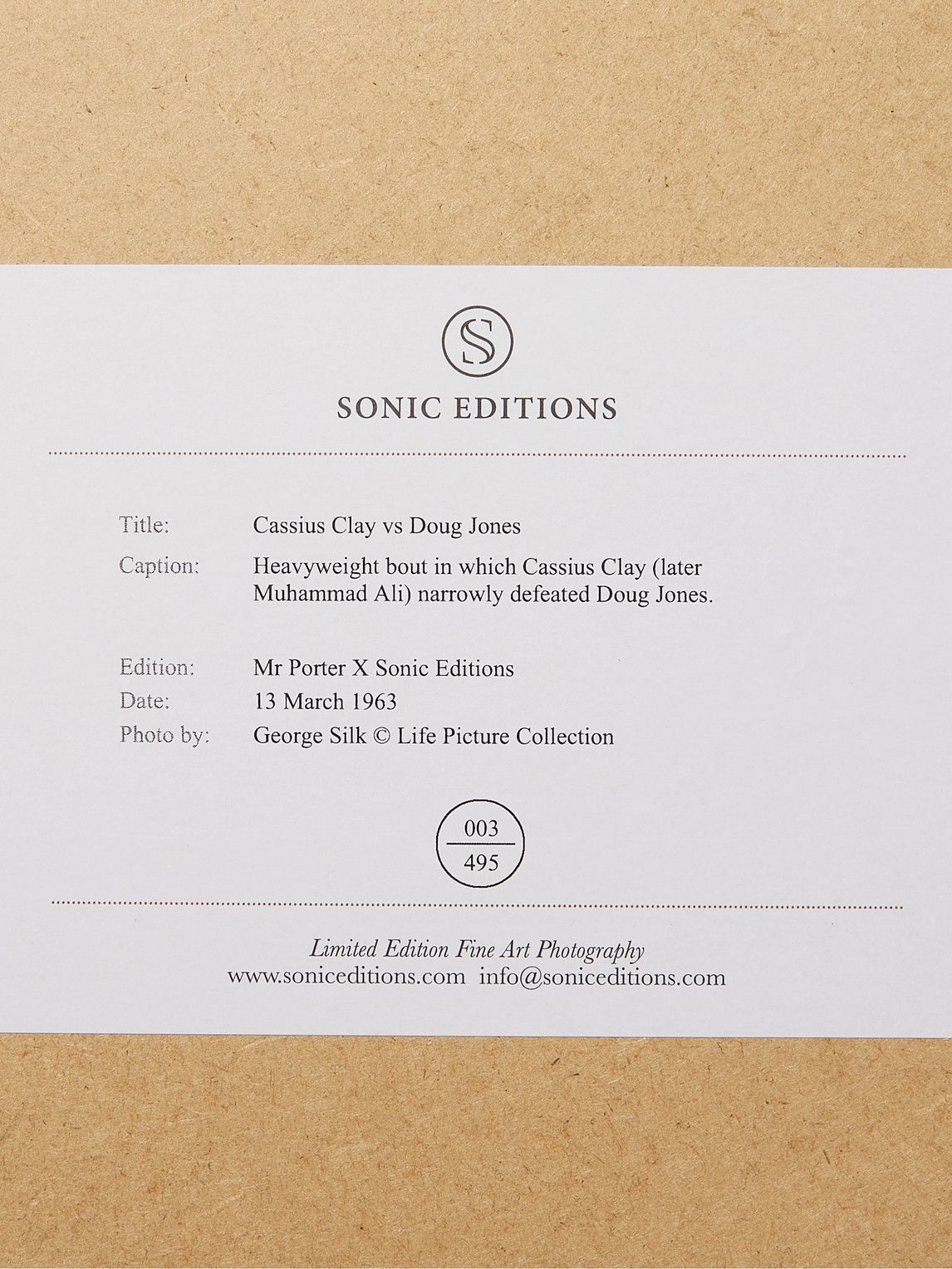 Sonic Editions Framed 1963 Muhammad Ali vs Doug Jones Print, 16" x 20