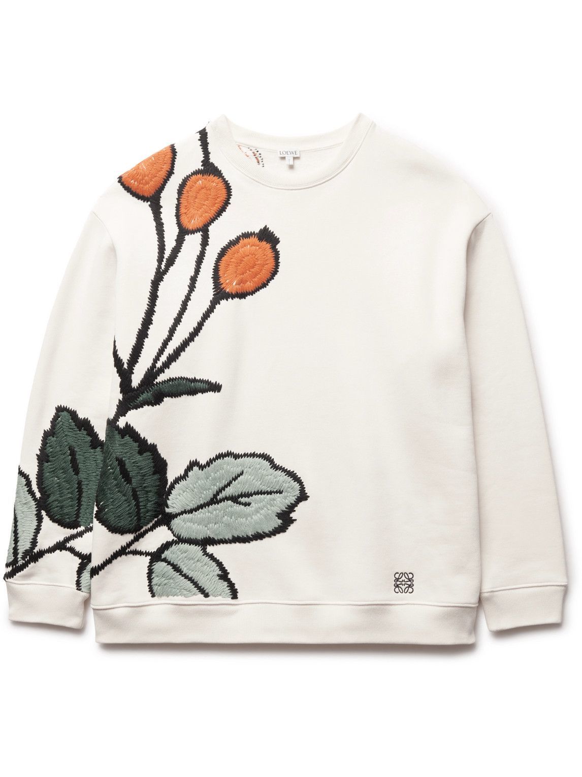 Loewe Intarsia CottonBlend Sweater Neutrals Loewe