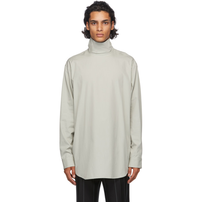 Fear of God Ermenegildo Zegna Grey Poplin Oversized Shirt Fear of