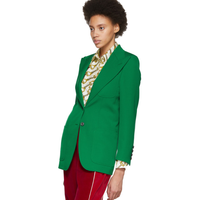 green gucci blazer