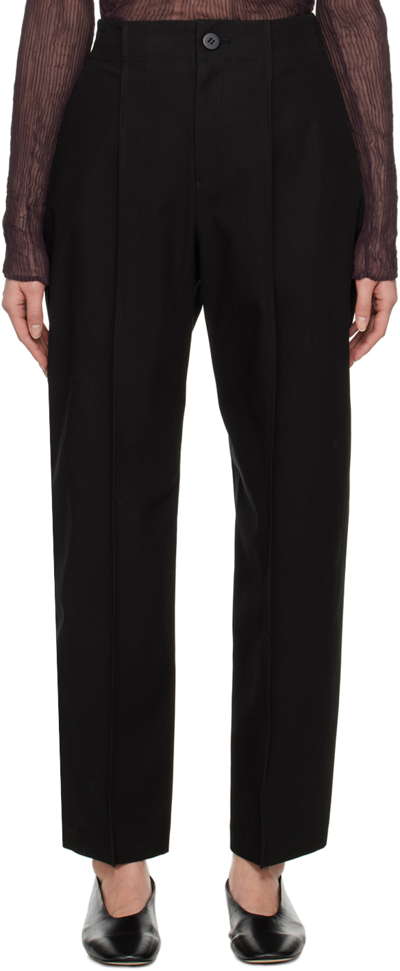 Issey Miyake Black Pedestal Trousers Issey Miyake Men