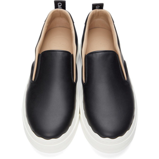 Chloe Black Lauren Slip-On Sneakers Chloe