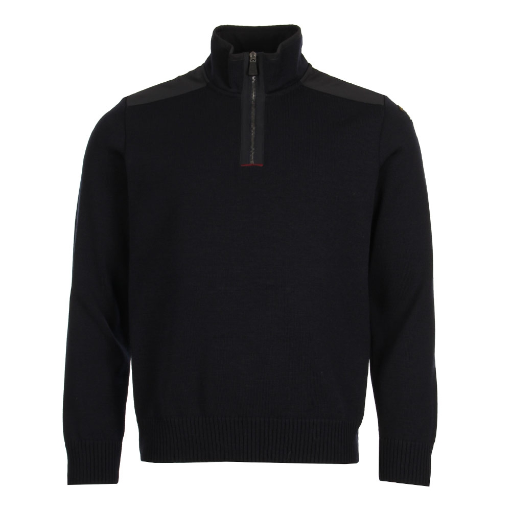 half zip jumper navy