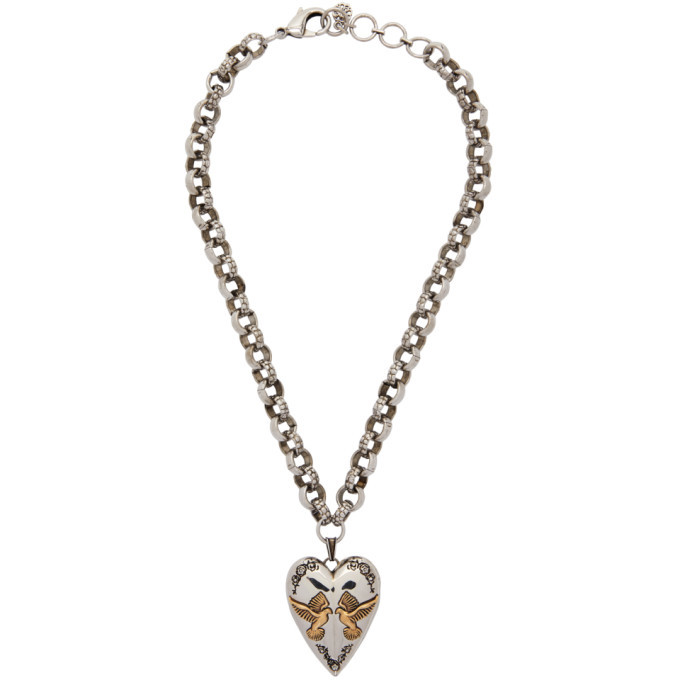 alexander mcqueen heart necklace