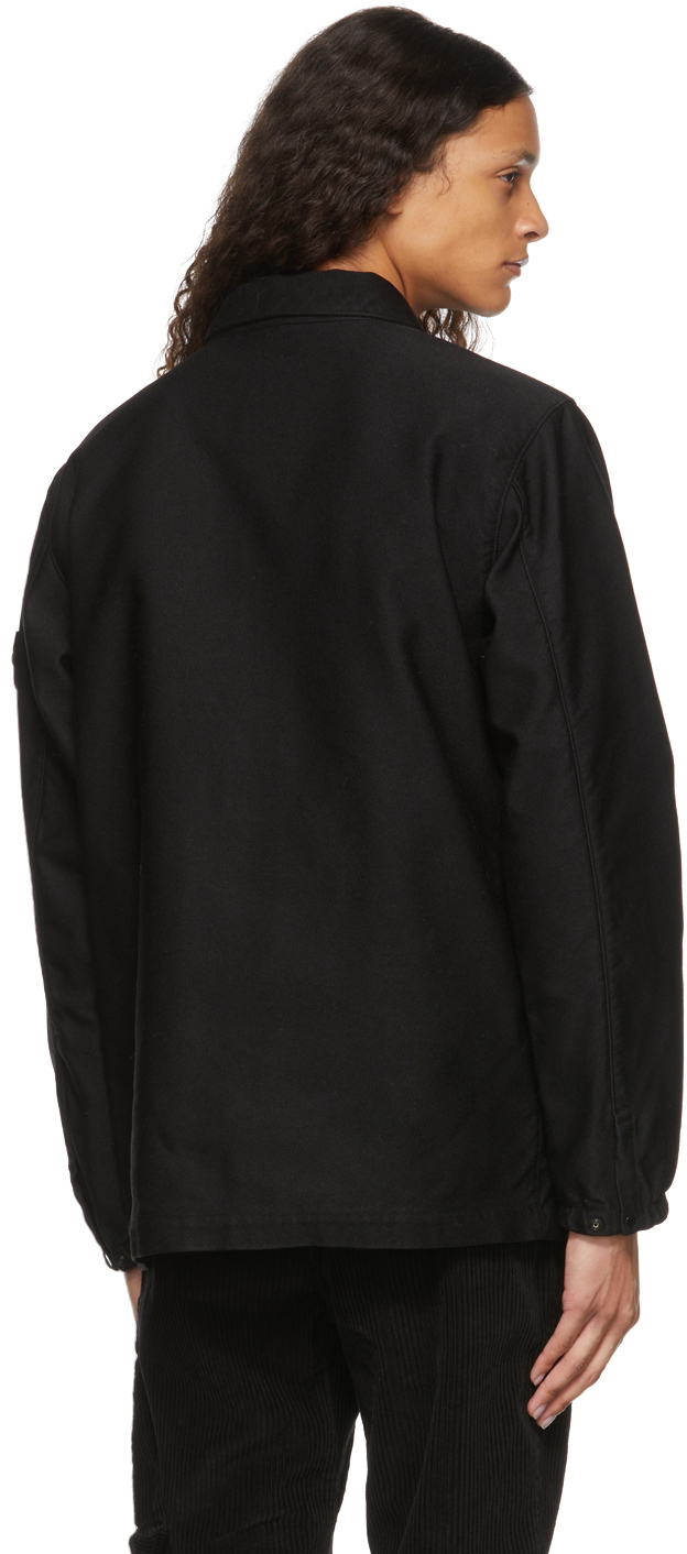 Stone Island Black MoleskinTC Ghost Coat Stone Island