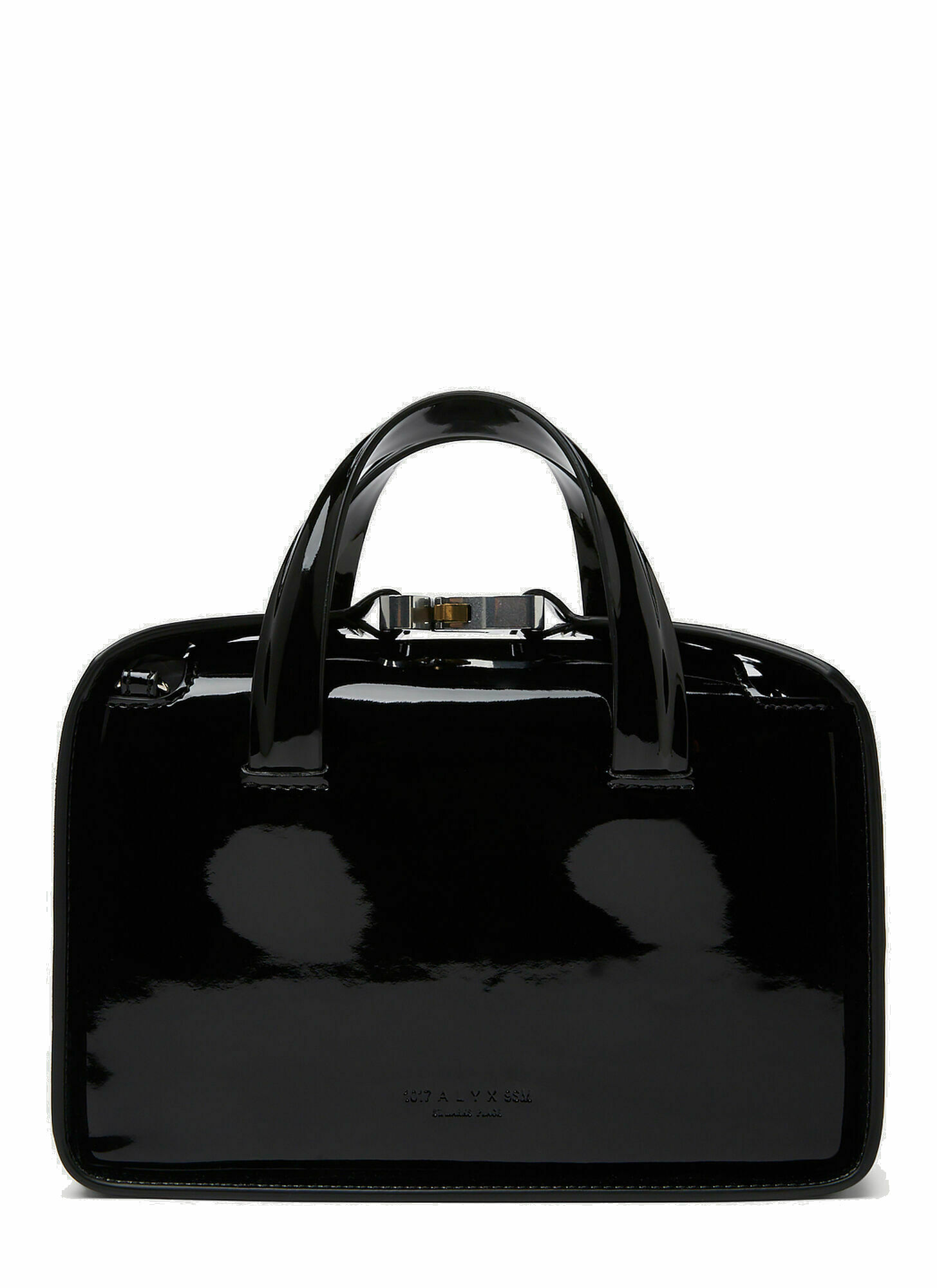 Photo: Brie High Shine Handbag in Black