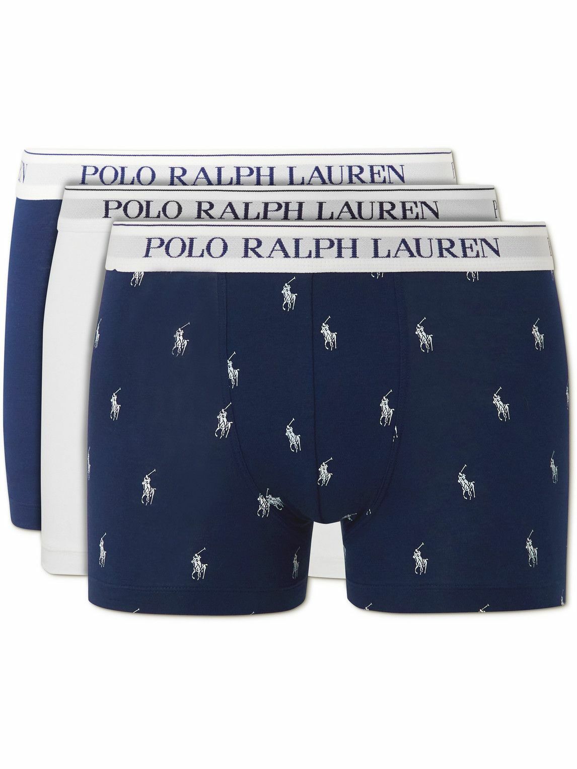 Polo Ralph Lauren - Three-Pack Stretch-Cotton Jersey Boxer Briefs - Multi
