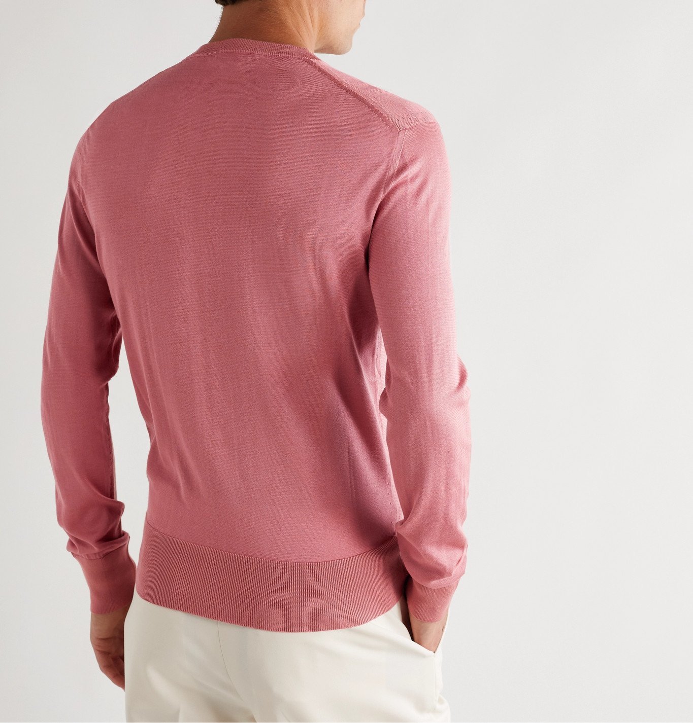 TOM FORD - Slim-Fit Silk Sweater - Pink TOM FORD