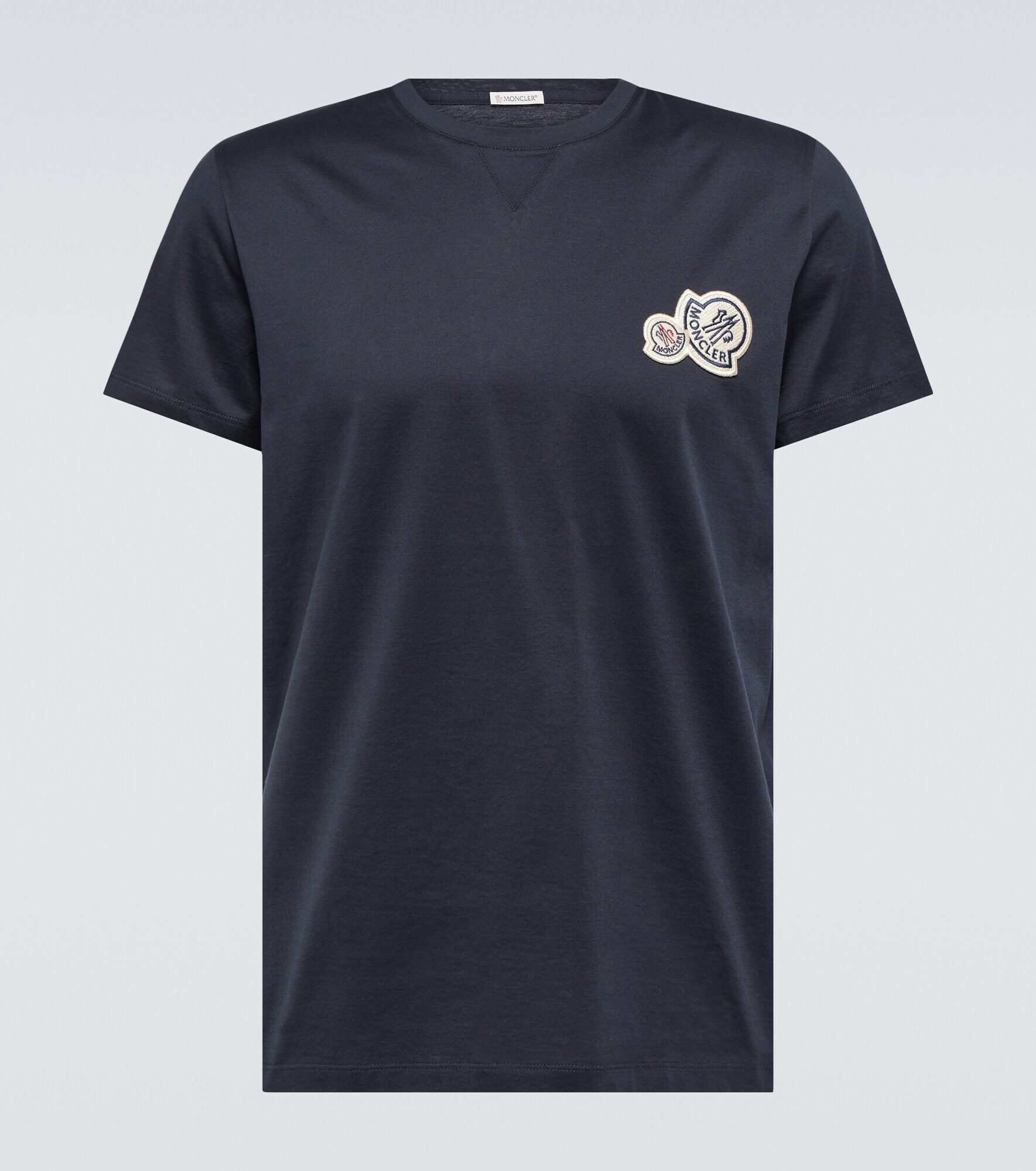 Moncler - Double Logo cotton jersey T-shirt Moncler