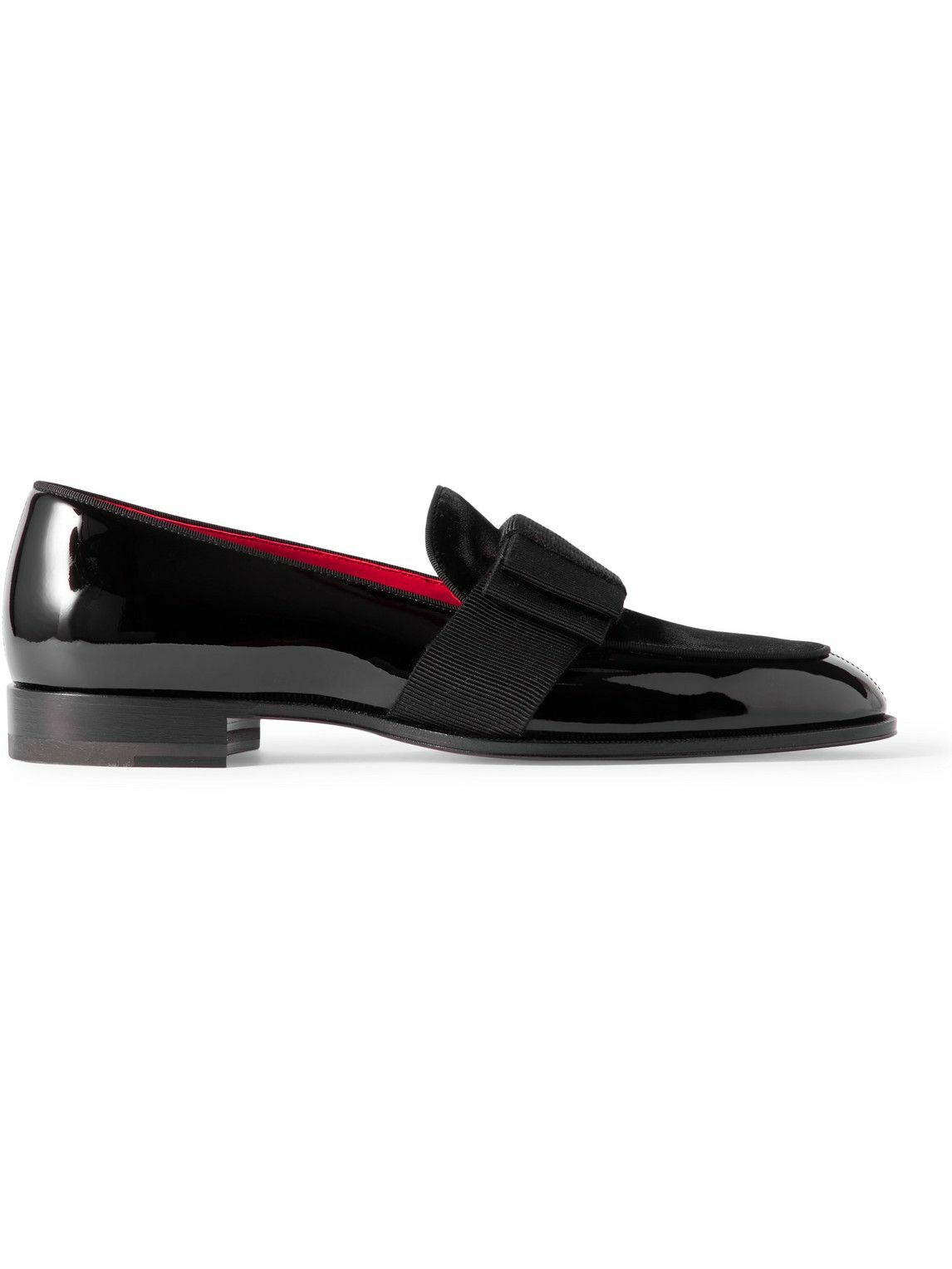 Christian Louboutin - Styleeto Grosgrain-Trimmed Velvet and Patent ...