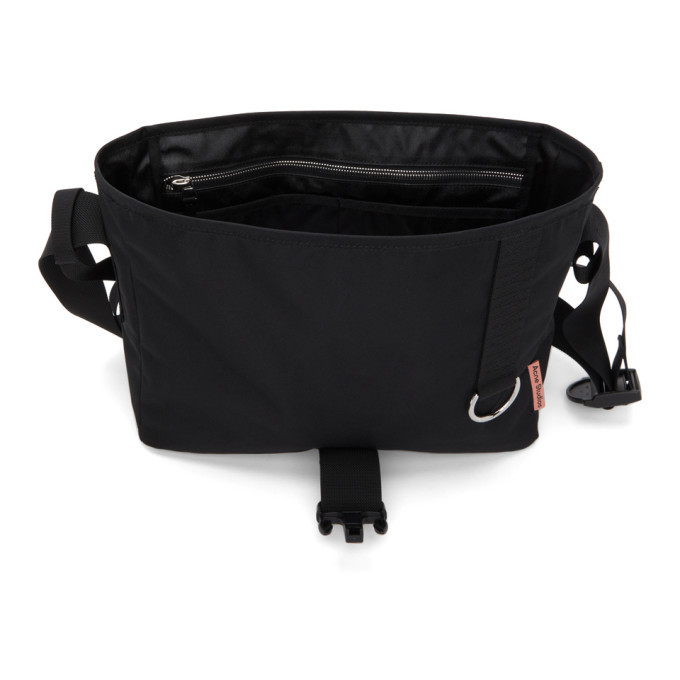 Acne Studios Black Large Canvas Messenger Bag Acne Studios