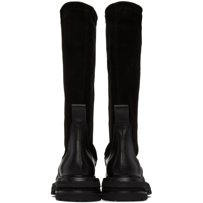 black suede moto boots