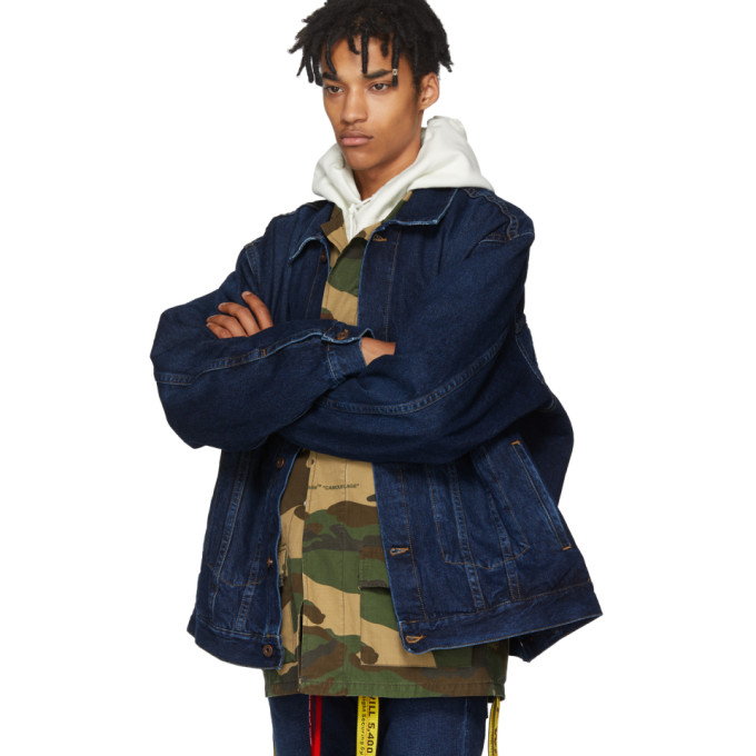 off white exaggerated denim jacket