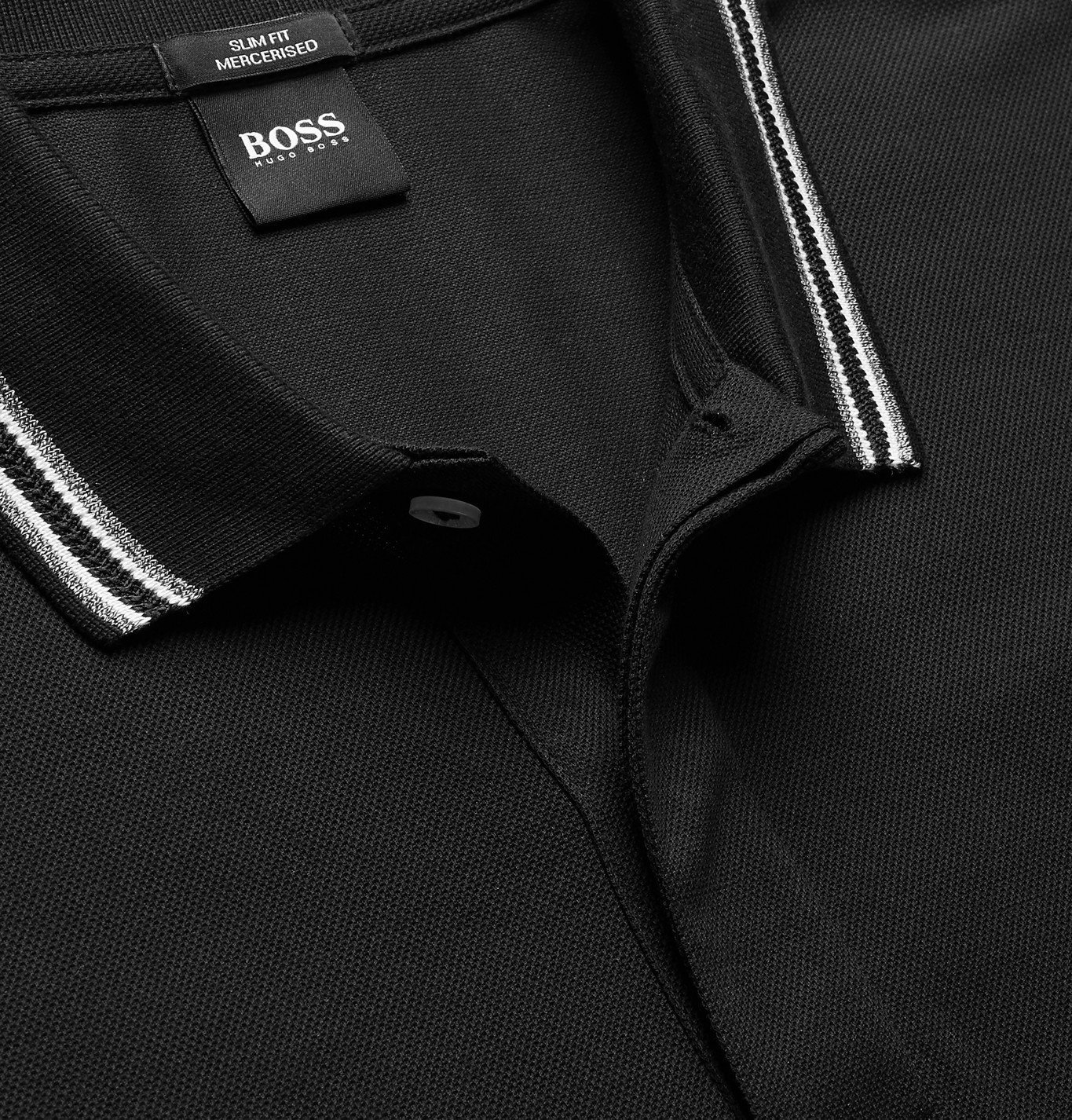 Hugo Boss - Penrose Contrast-Tipped Mercerised Cotton-Piqué Polo Shirt ...