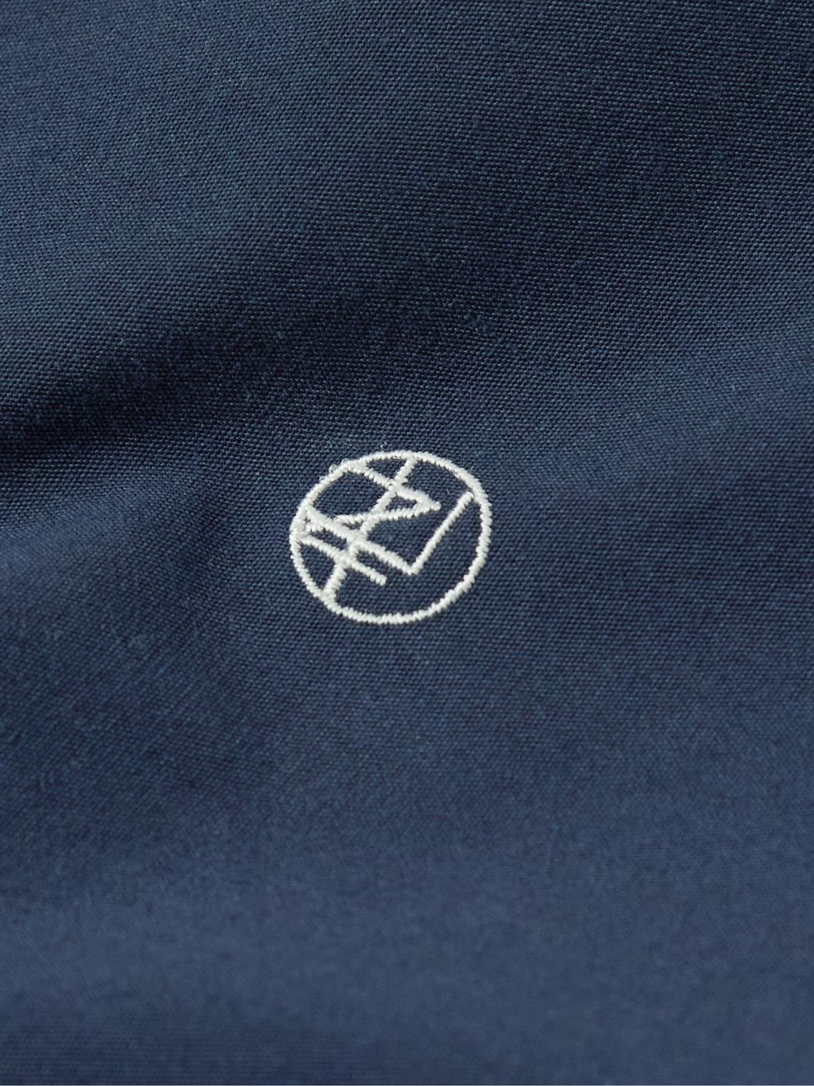 nanamica - Logo-Embroidered Cotton-Blend Shirt - Blue Nanamica