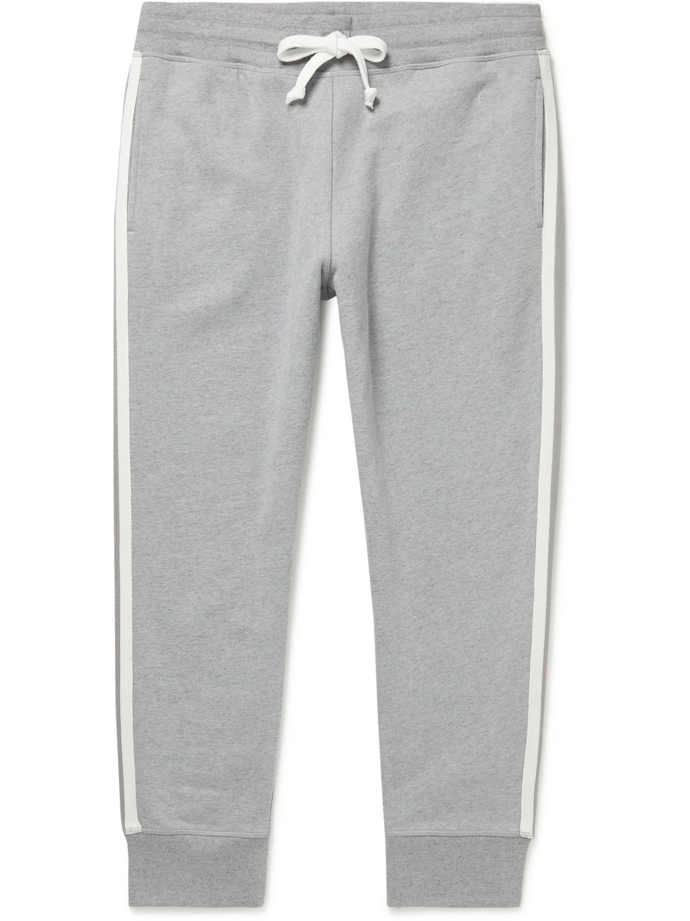 Kingsman - Tapered Striped Cotton and Cashmere-Blend Jersey Sweatpants ...