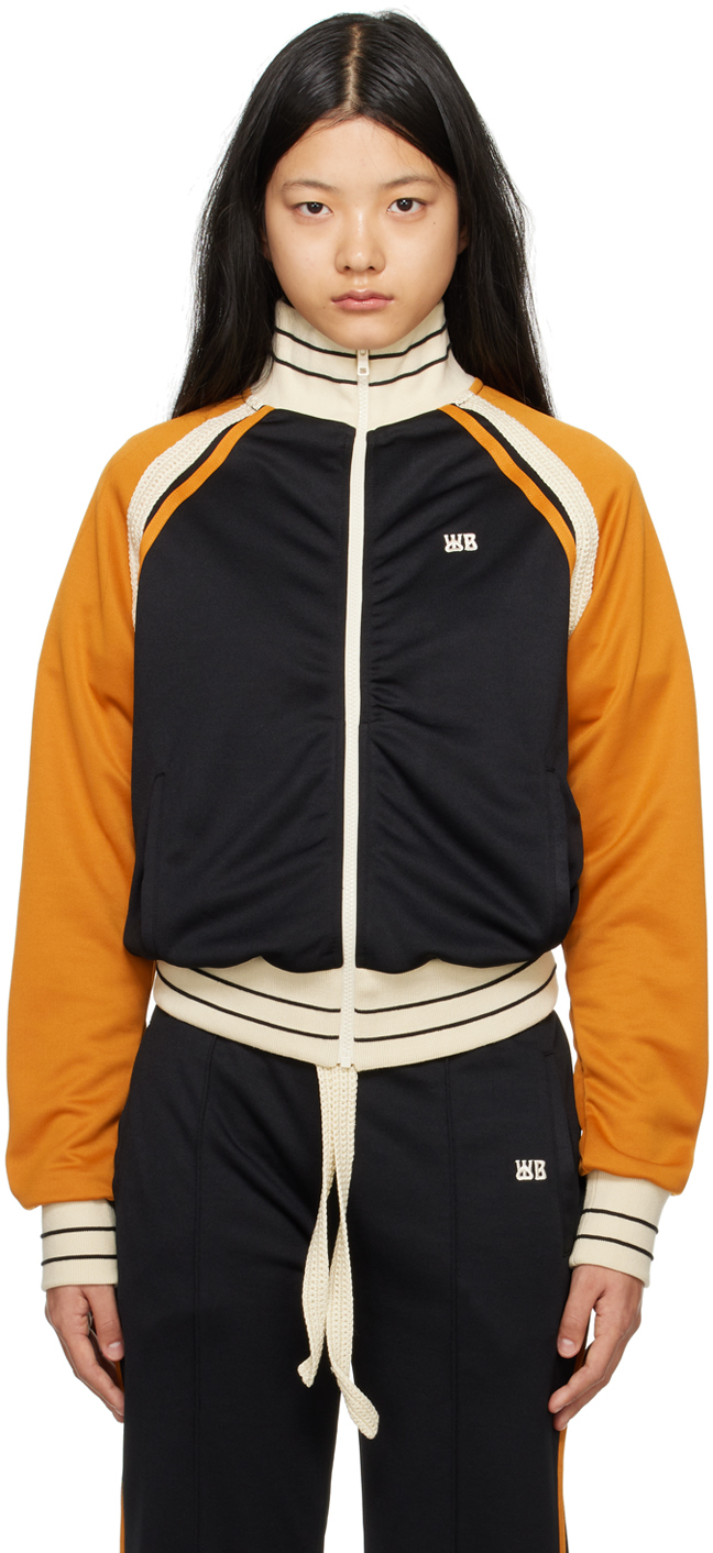 Wales Bonner SSENSE Exclusive Black & Yellow Percussion Track Jacket