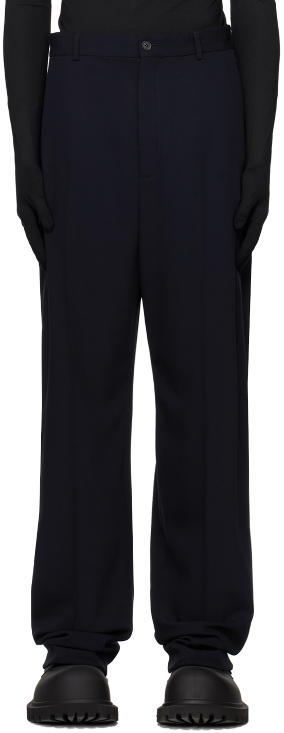 Balenciaga Navy Tailored Trousers Balenciaga