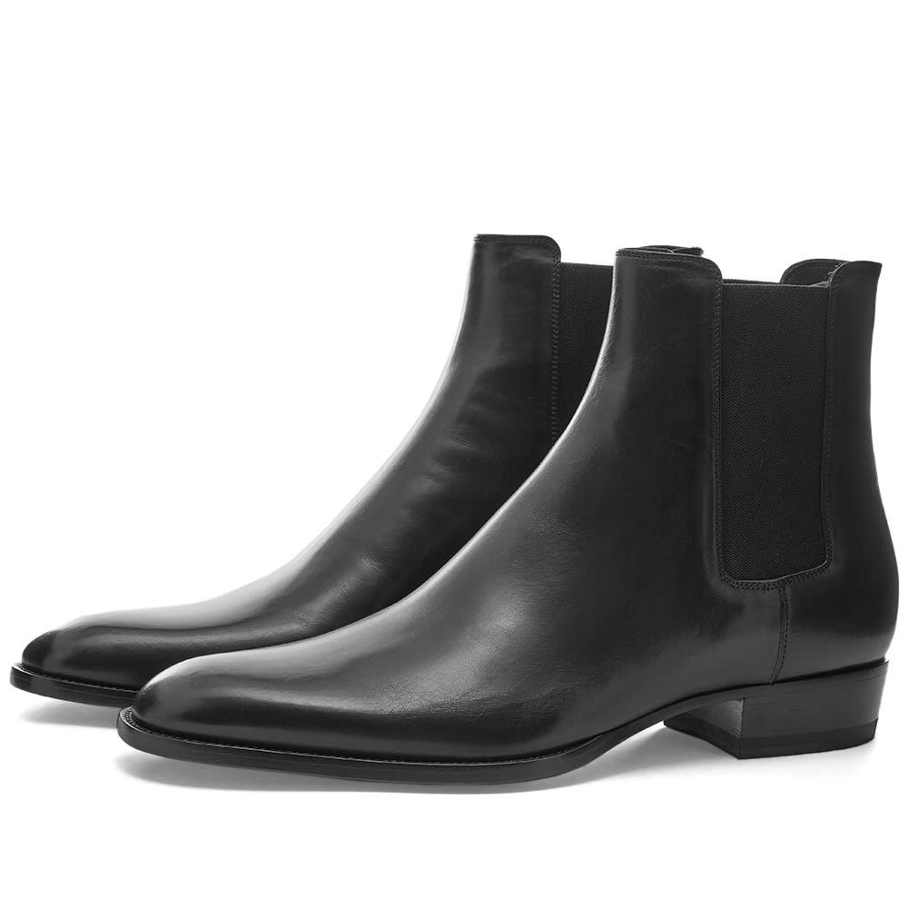 Saint Laurent Wyatt 30mm Leather Chelsea Boot Saint Laurent