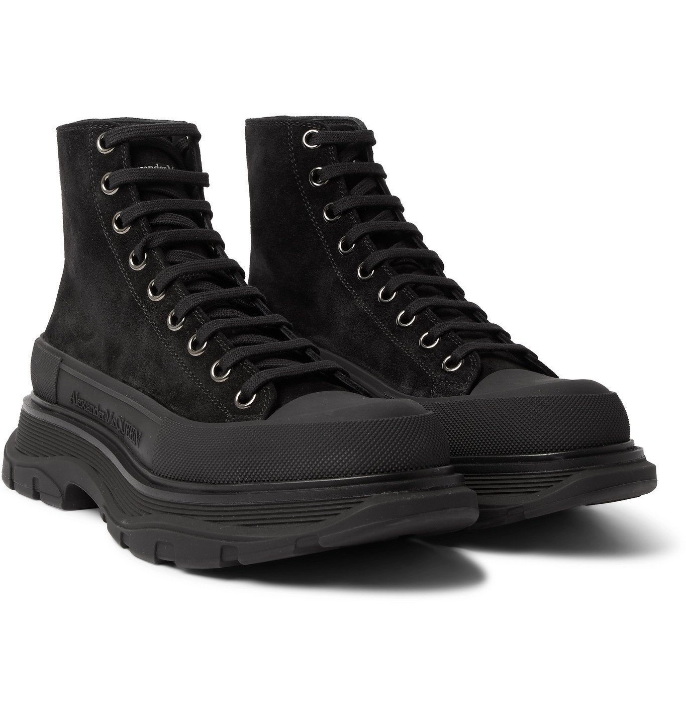 alexander mcqueen sneakers black suede