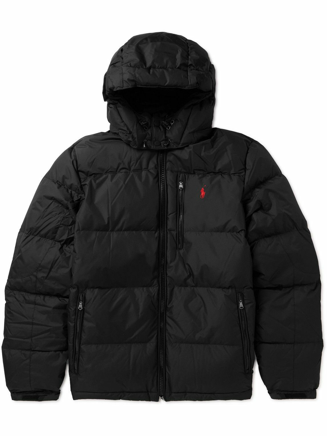 Photo: Polo Ralph Lauren - Logo-Embroidered Quilted Recycled-Shell Hooded Down Jacket - Black