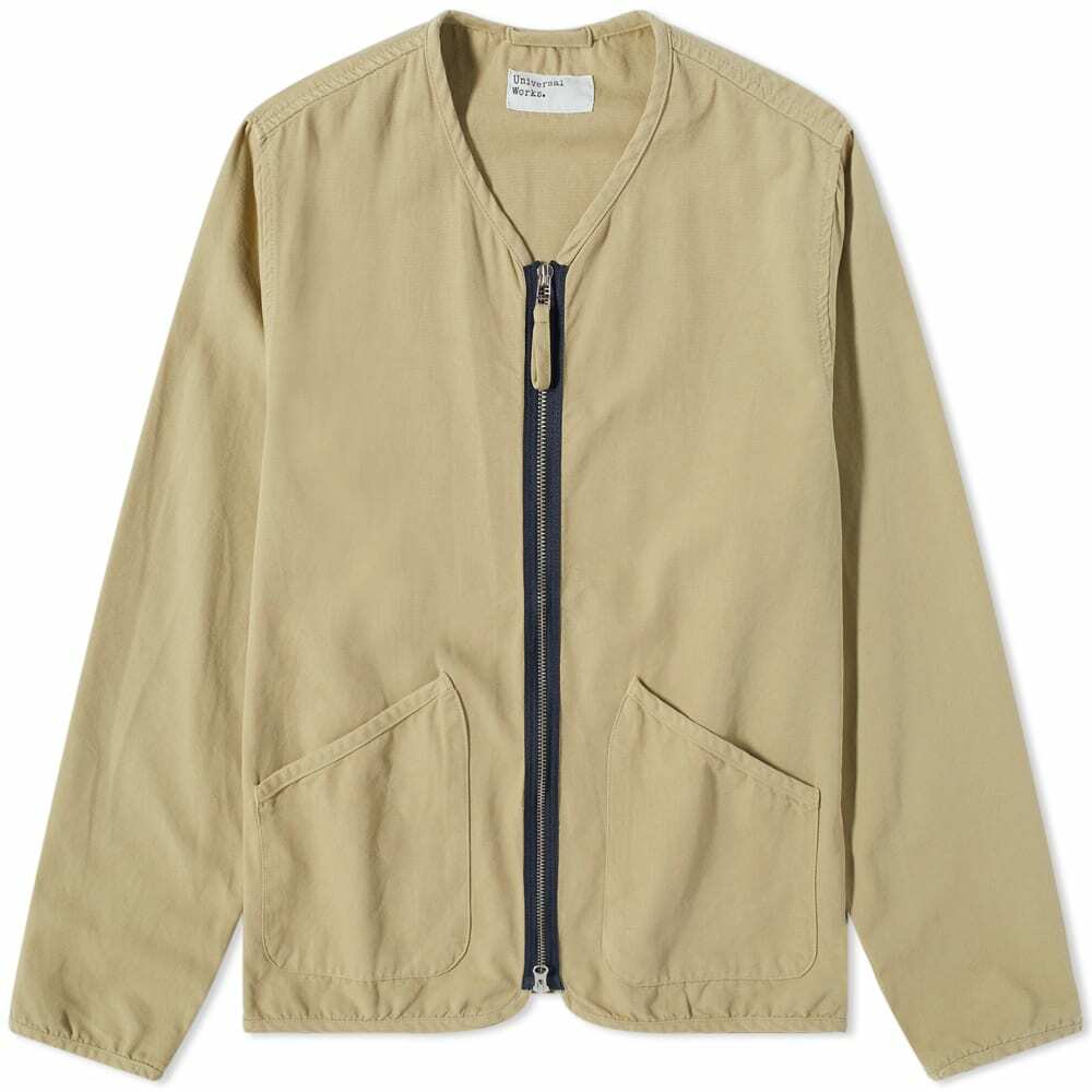 Universal Works Men's Canvas Military Liner Jacket in Sand Universal Works
