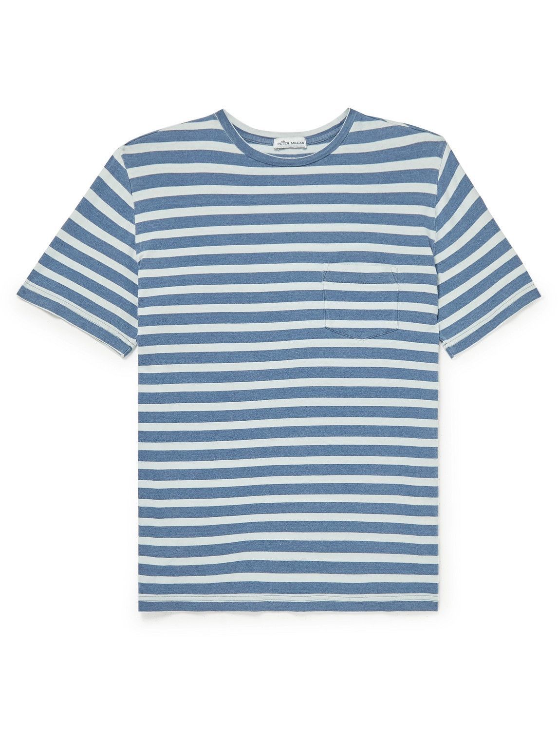 Peter Millar - Striped Cotton-Jersey T-Shirt - Blue Peter Millar