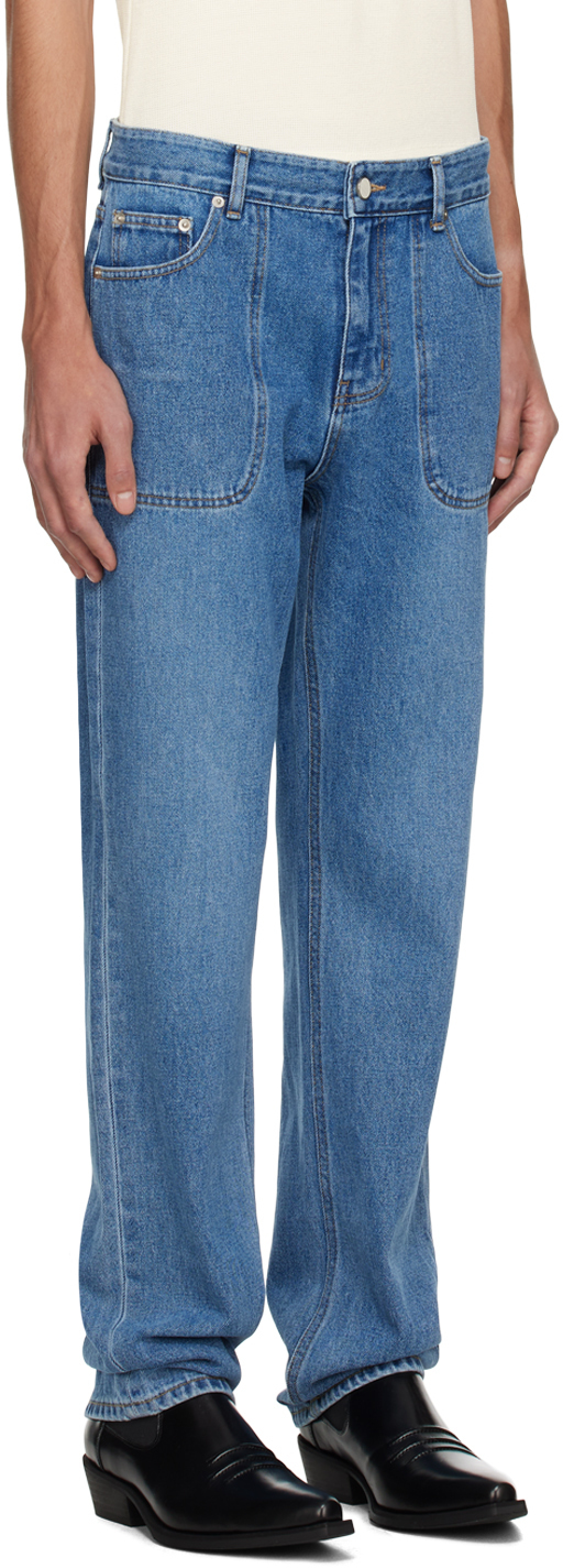 Kijun SSENSE Exclusive Blue Sunburn Jeans Kijun