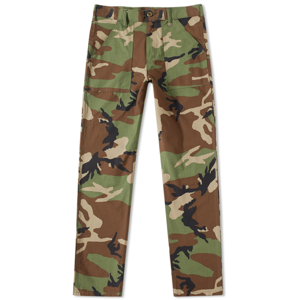 slim fit woodland camo pants