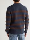 Oliver Spencer - Blenheim Striped Ribbed Wool Sweater - Blue