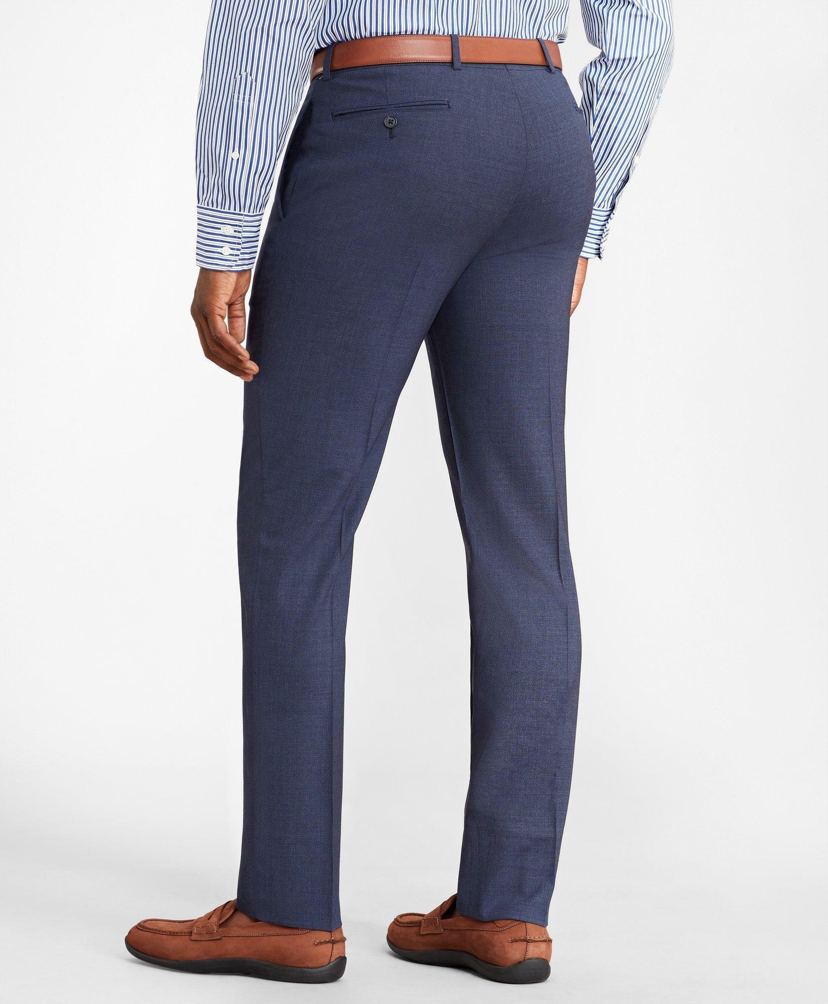 Brooks Brothers Men's Milano Fit Cool Trousers | Blue
