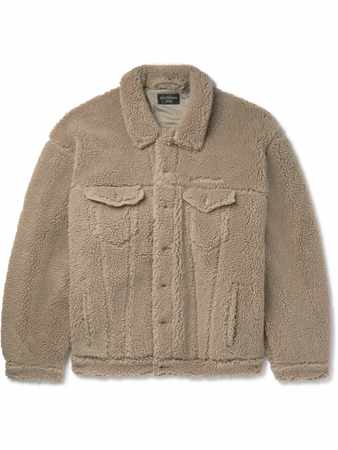 Balenciaga - Oversized Fleece Jacket - Brown Balenciaga