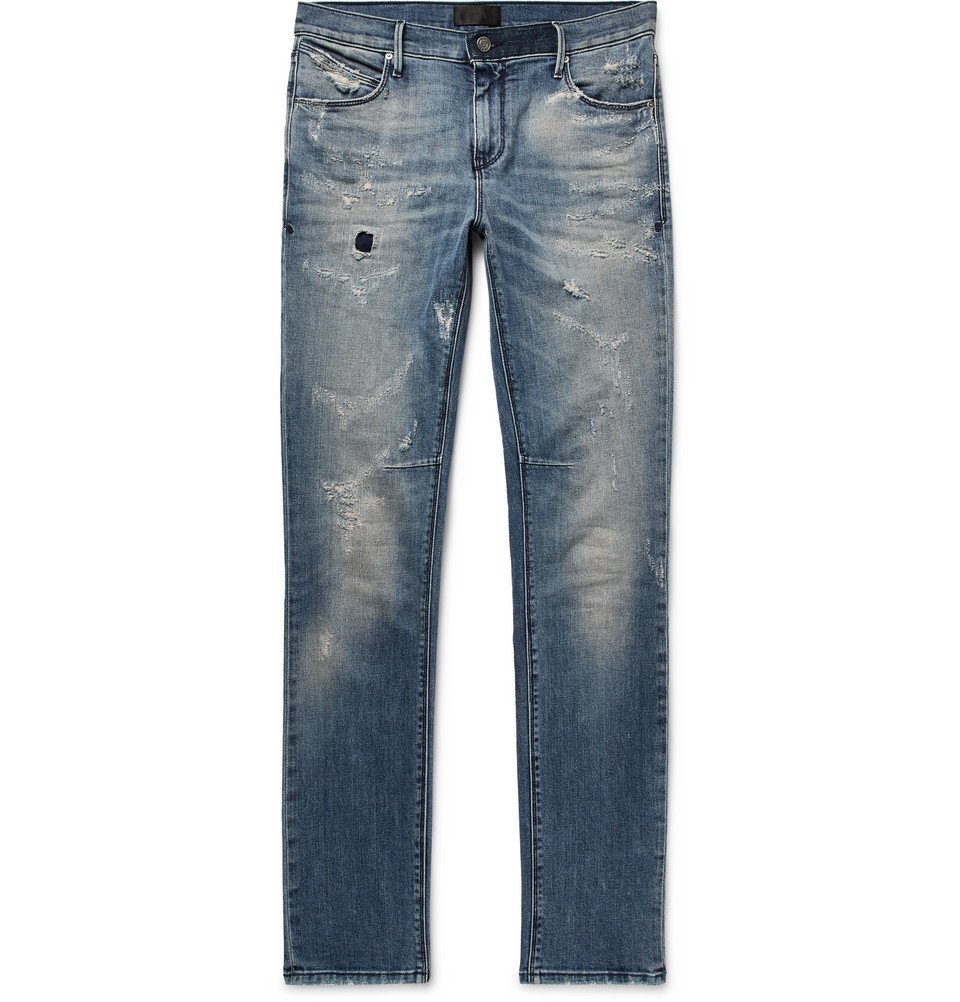 RtA - Skinny-Fit Distressed Denim Jeans - Mid denim RtA
