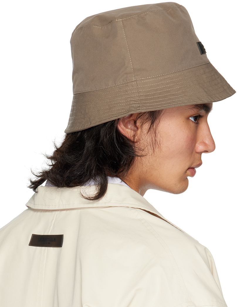 Essentials Brown Twill Bucket Hat Essentials