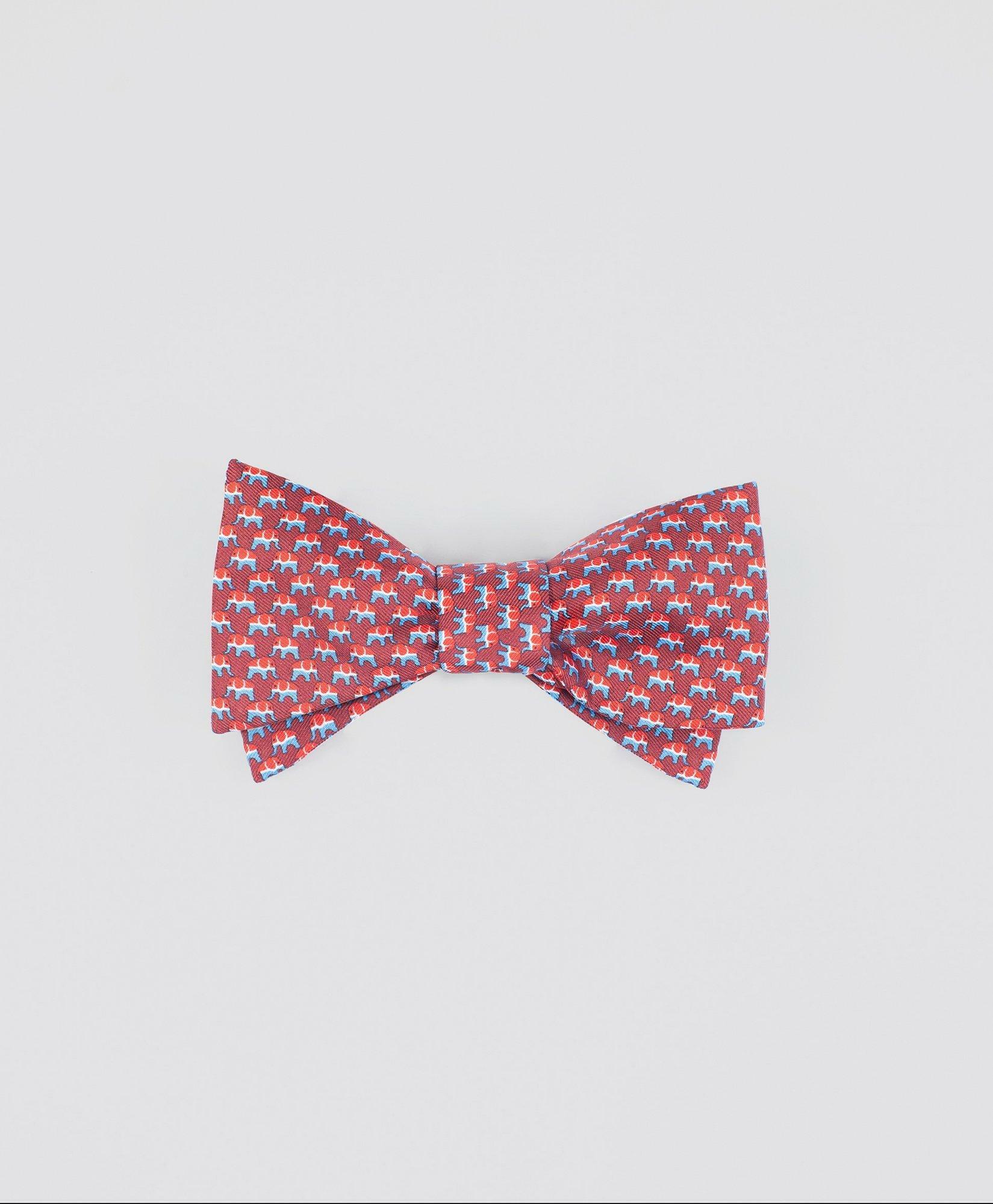 Brooks Brothers Men's Elephant-Patterned Bow Tie | Red