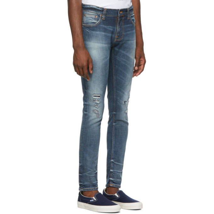 nudie jeans tight terry worn repaired