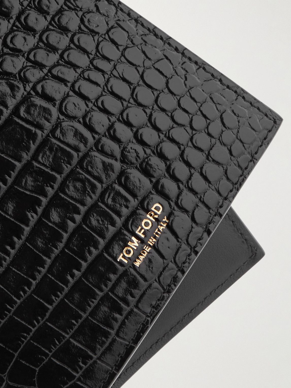 TOM FORD - Croc-Effect Leather Passport Cover TOM FORD