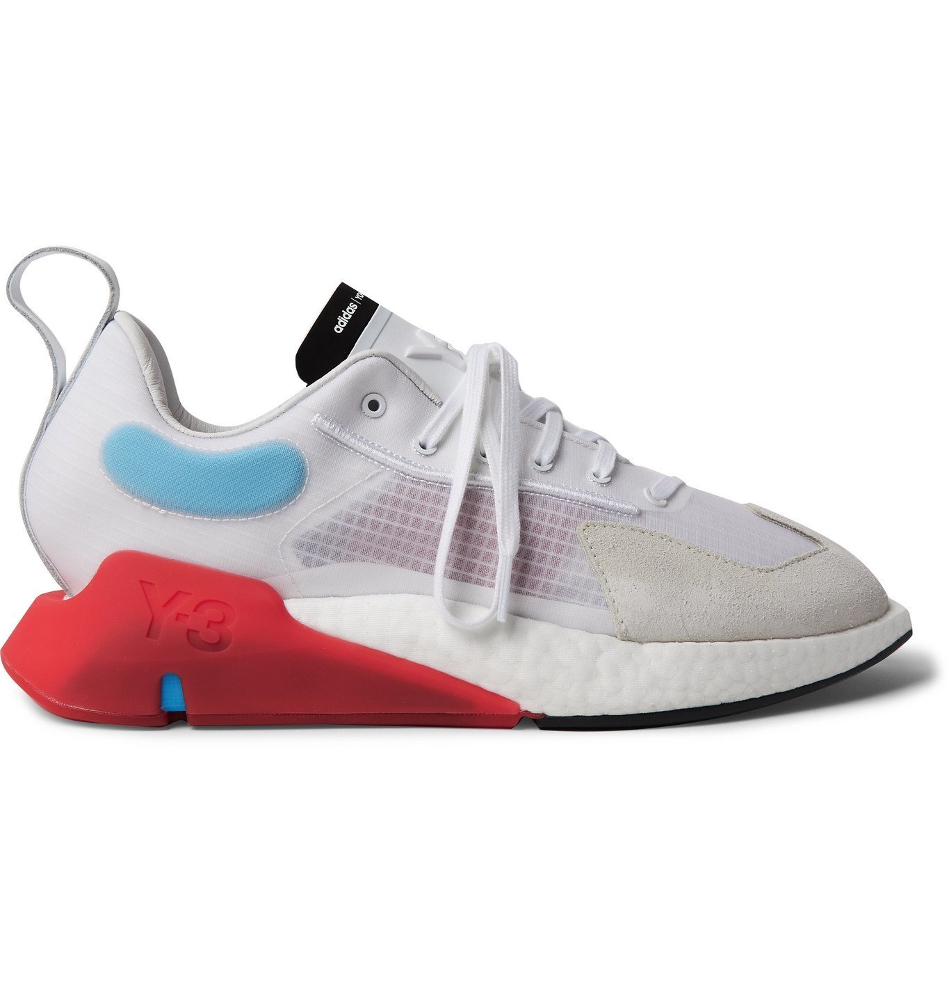 Y-3 - Orisan Suede and Leather-Trimmed Ripstop Sneakers - White Y-3