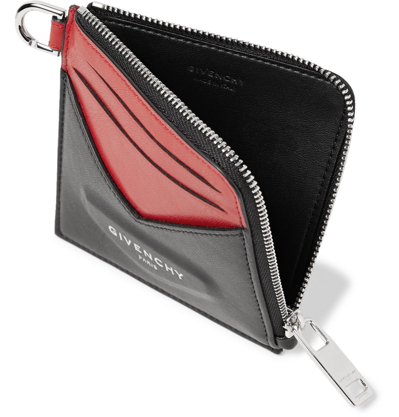 Givenchy - Logo-Print Colour-Block Leather Zip-Around Cardholder - Black  Givenchy