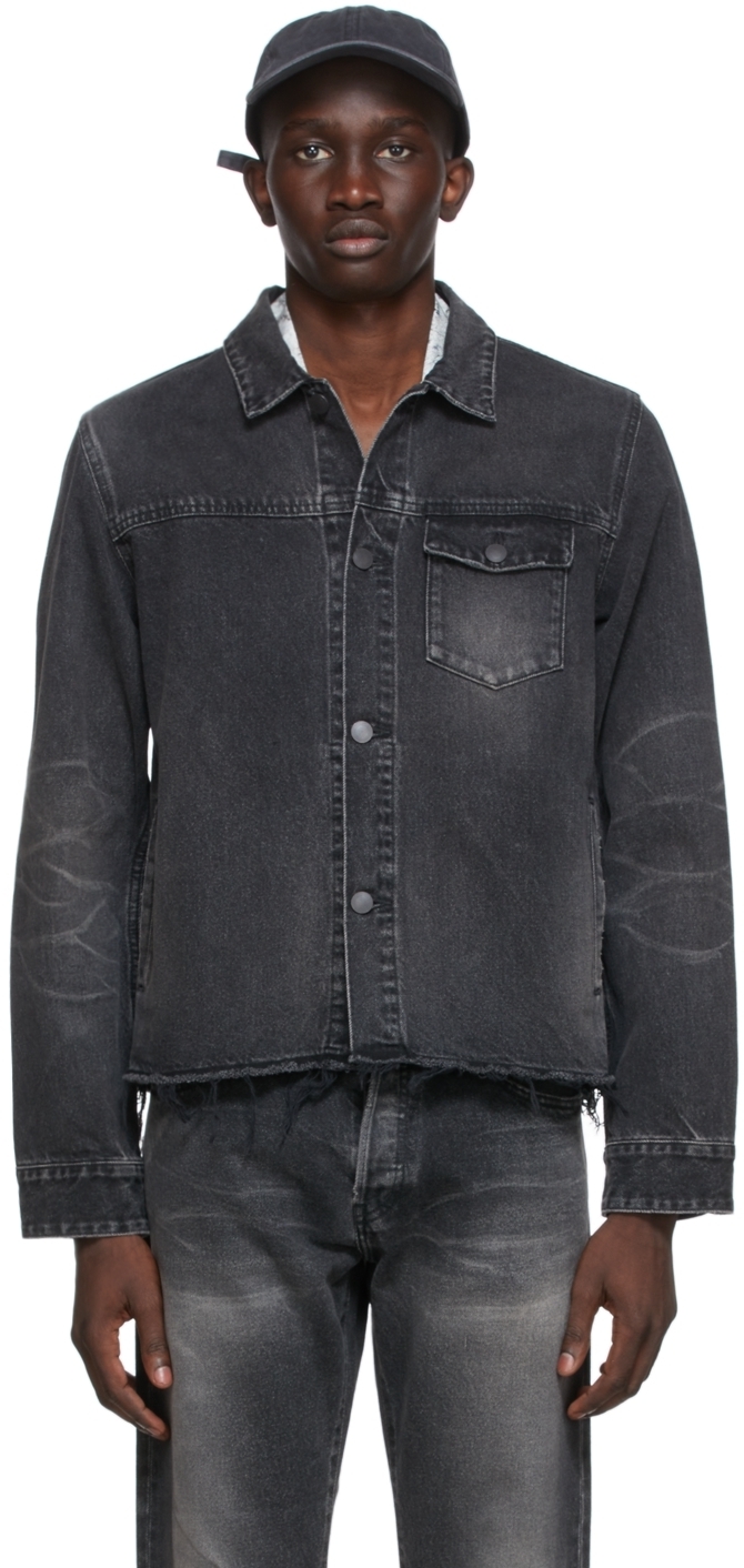 John Elliott Black Thumper Type II Denim Jacket John Elliott