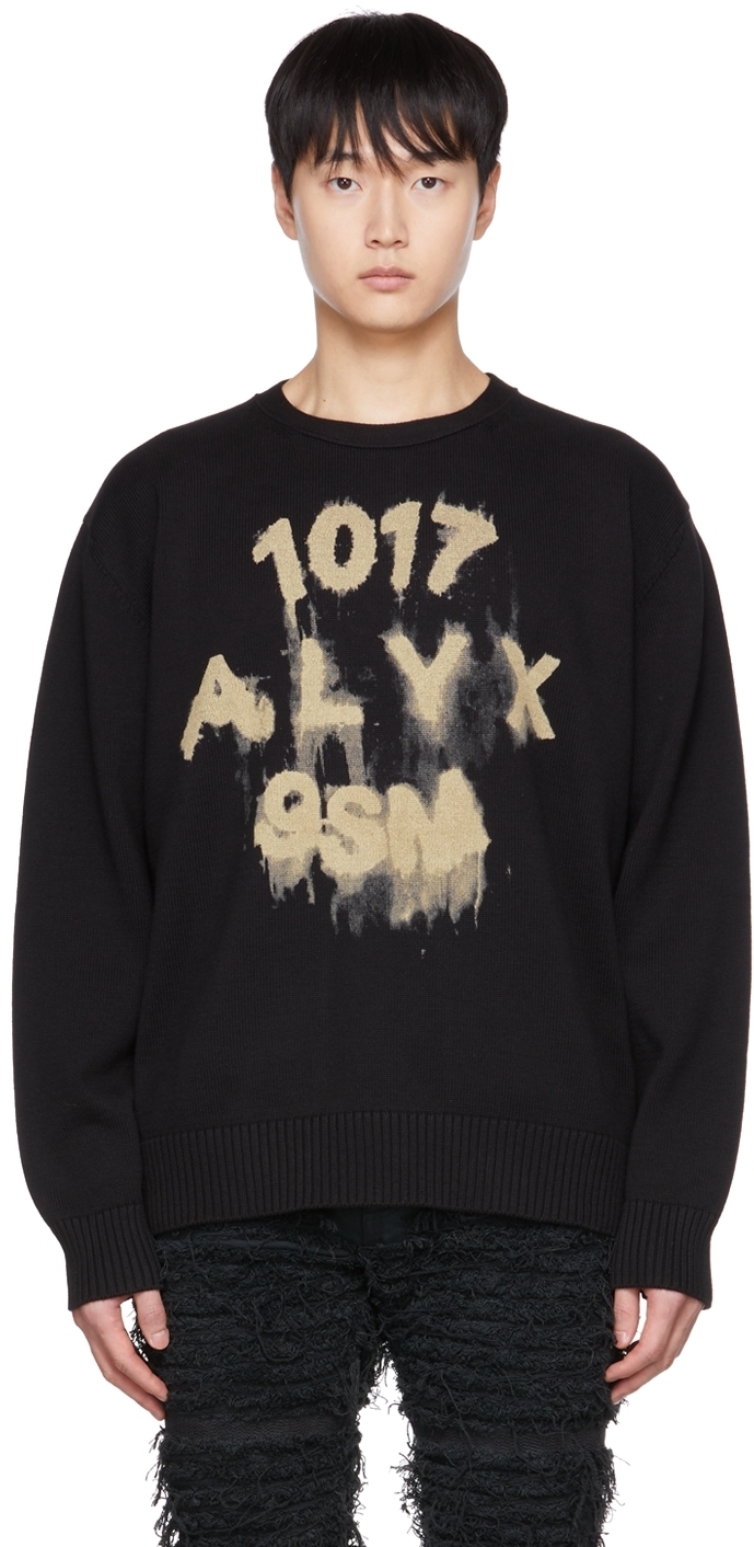 1017 ALYX 9SM Black Print Sweater