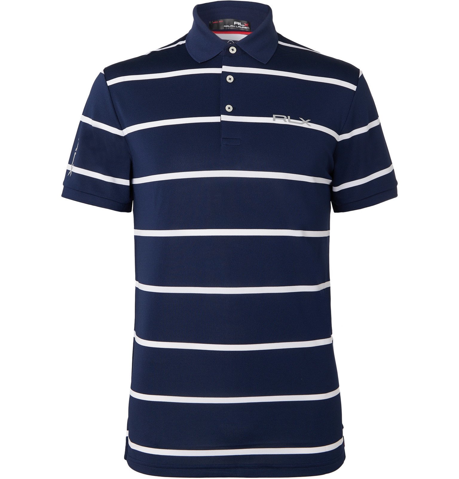 RLX Ralph Lauren - Striped Tech-Piqué Golf Polo Shirt - Blue RLX Ralph ...