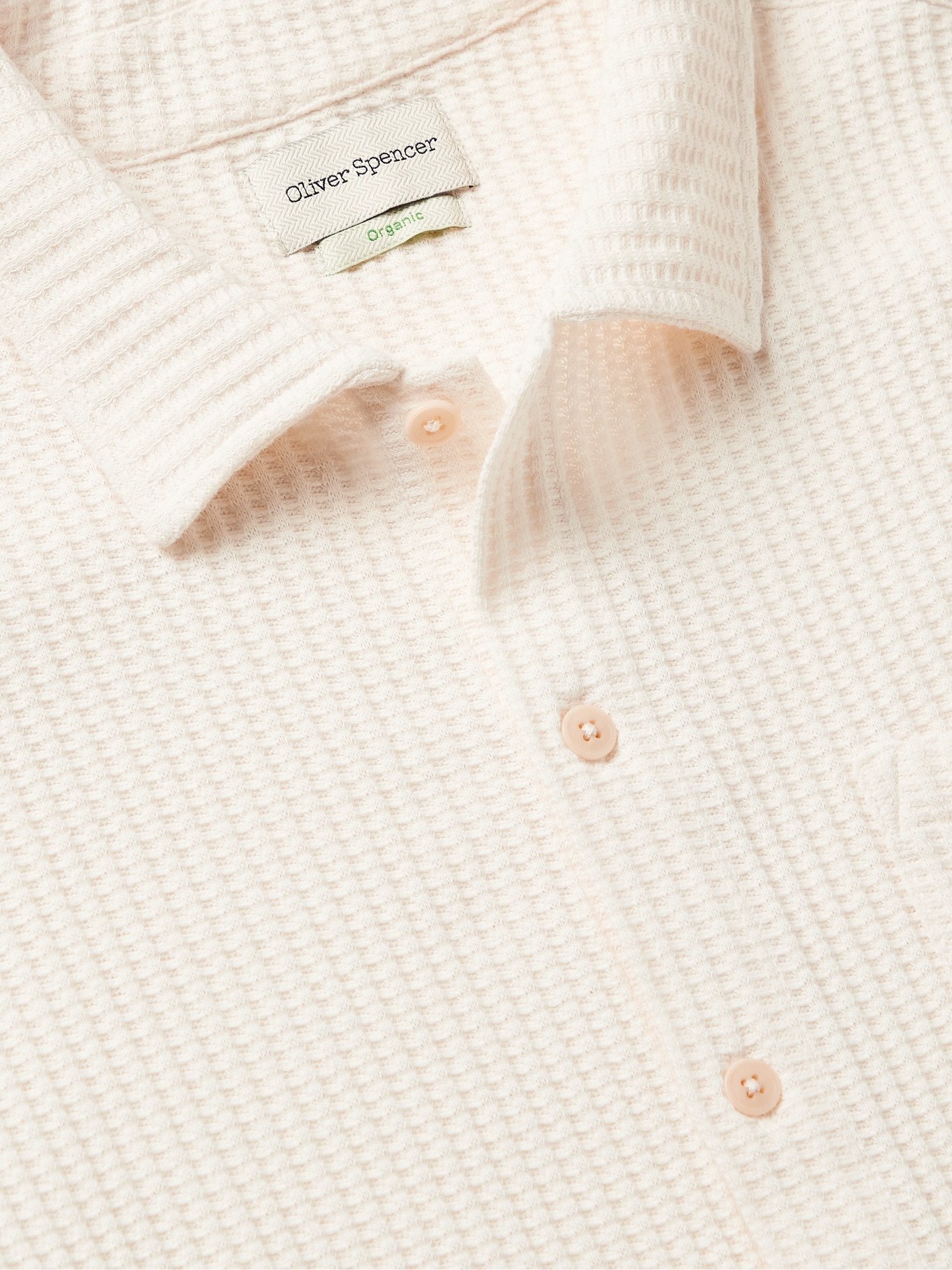 OLIVER SPENCER - Waffle-Knit Organic Cotton Shirt - Neutrals