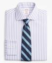 Brooks Brothers Men's Madison Relaxed-Fit Dress Shirt, Non-Iron Stripe | Purple