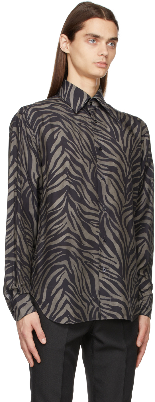 TOM FORD Black Zebra Print Shirt TOM FORD