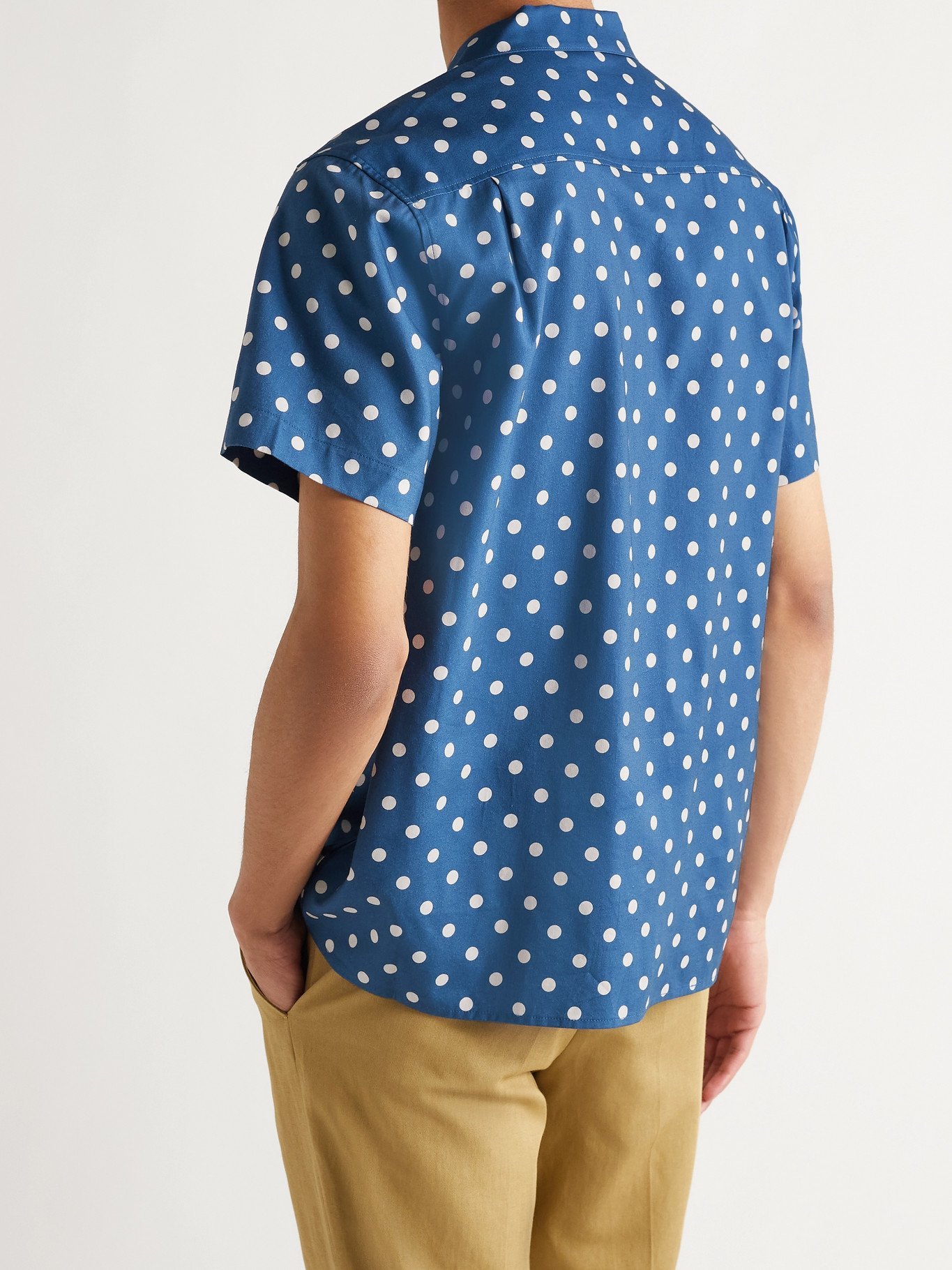 YMC - Malick Camp-Collar Paisley-Print 